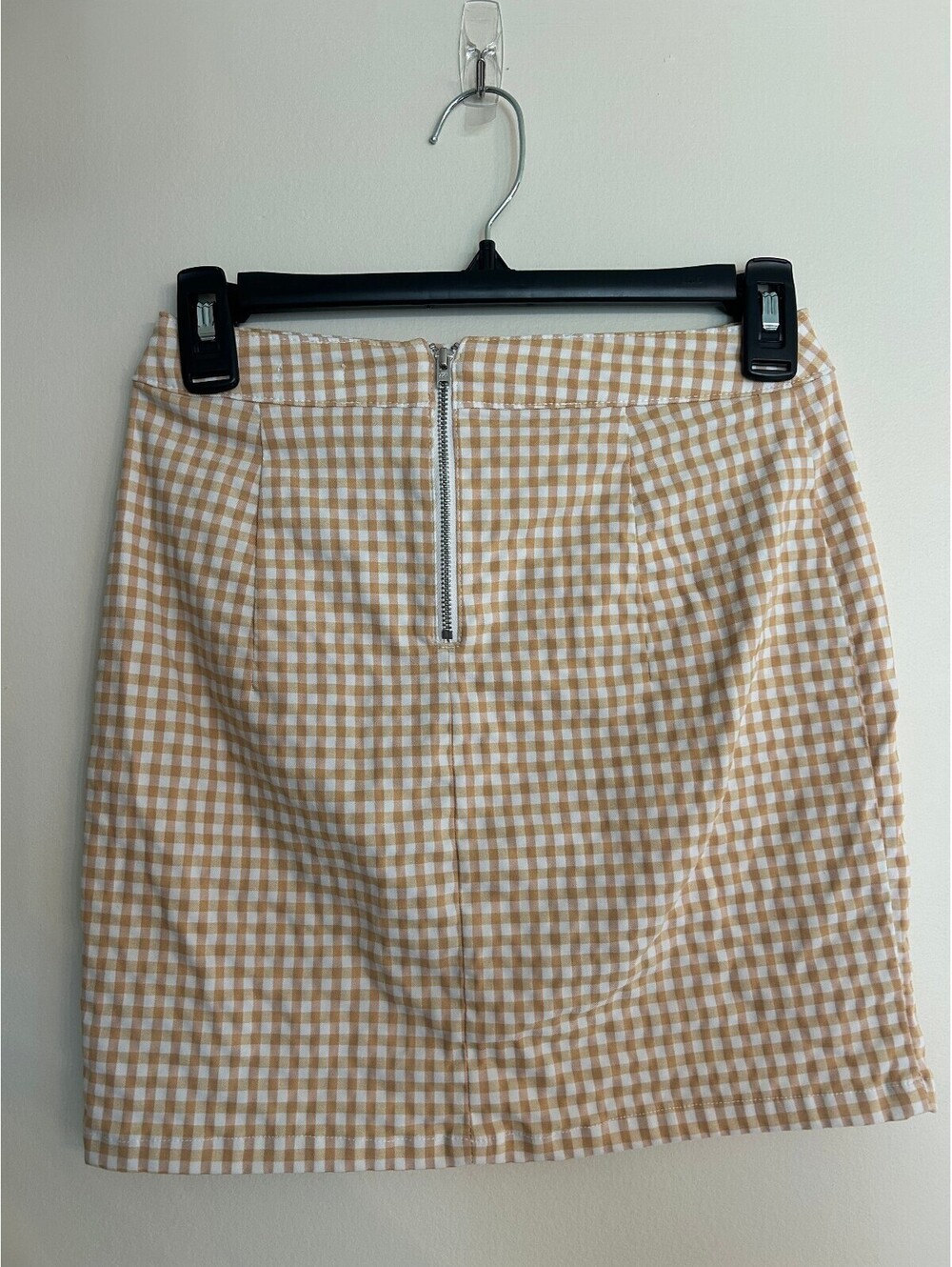 Garage Mustard Yellow Gingham Mini Skirt XS - Picture 2 of 3